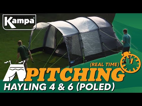 Kampa Hayling 4 6 Poled Pitching Packing Video Real Time Youtube