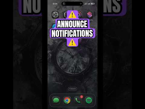 How to Announce Notifications on iPhone