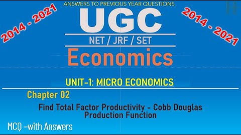 Find Total Factor Productivity Cobb Douglas Production Function