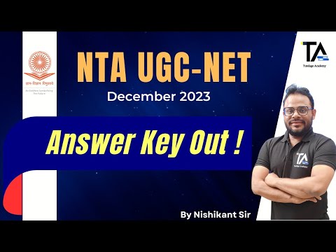 NTA UGC NET Answer Key Out for December 2023 Exam