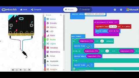 termómetro inteligente tarjeta micro bit... MakeCode