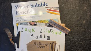 Water Soluble Pencils #flipthroughfriday @GwenTheTrashWitch #watercolorpainting #coloredpencils
