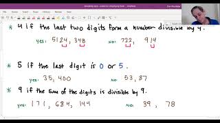 Factors, Divisibility Tests and Simplifying Fractions