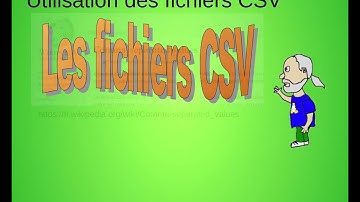 Utilisation des fichiers CSV en langage Python