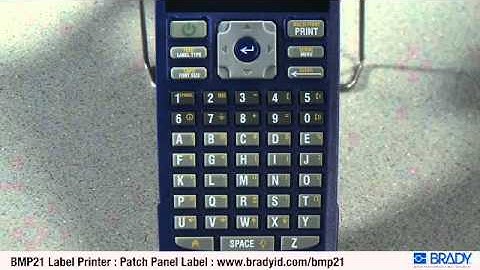 Making Patch Panel Labels with the Brady BMP21