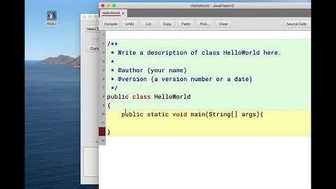 Java Hello World program in 30 seconds in BlueJ