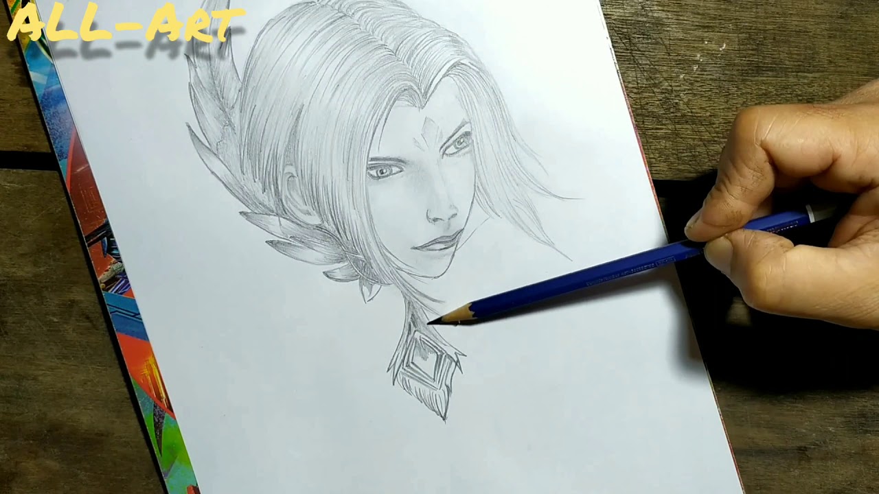 Drawing Ling Hero Mobile Legends Menggambar LING Hero Mobile Legends YouTube