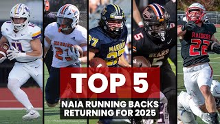 Top Five NAIA Running Backs Returning for 2025