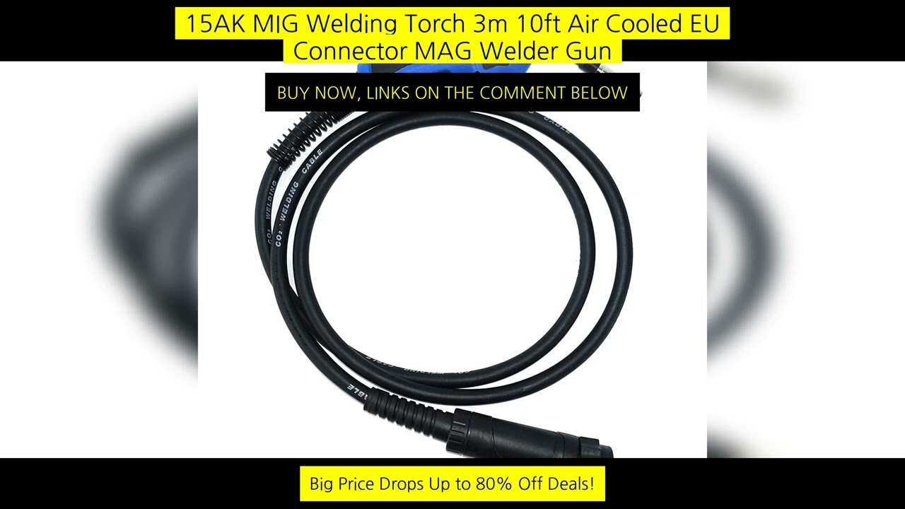 15Ak Mig Welding Torch 3M 10Ft Air Cooled Eu Connector Mag Welder Gun For 180A