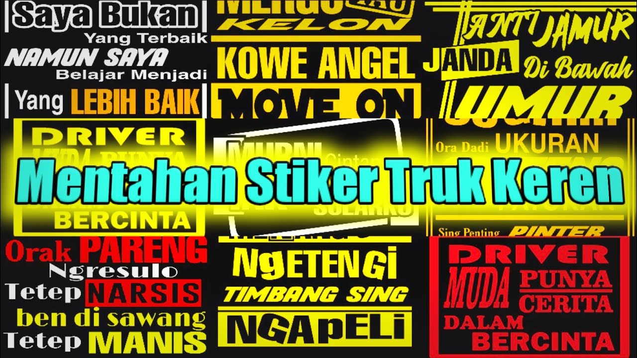 Kumpulan Mentahan Stiker  Truk  BUSSID Keren Kualitas Jernih 