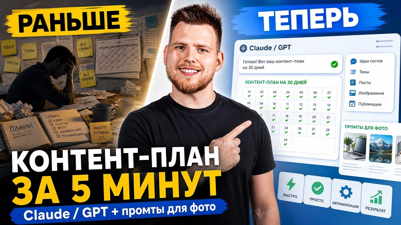 ИИ вместо SMM-рутины: контент-план  с Claude и GPT