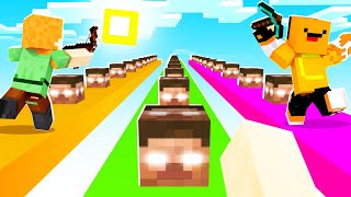 MINECRAFT 1v1 HEROBRINE LUCKY BLOCK RACE WITH CHAPATI