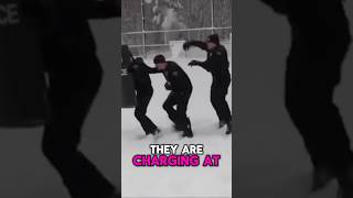 Local Kids Destroy Cops in Epic Snowball Fight! #shorts #police #funny