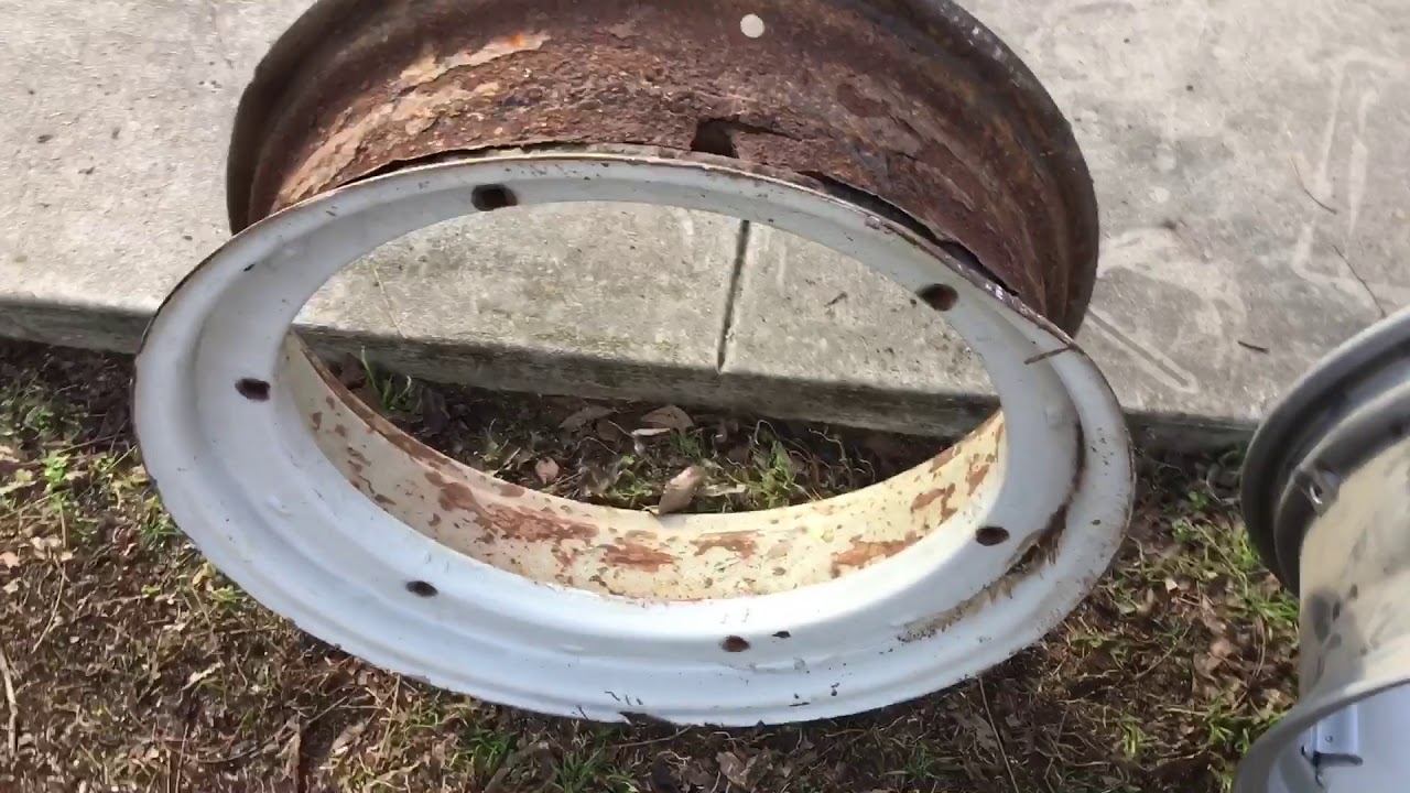 Rusted Out Rims Ford 8N Rusted out rim replacement - YouTube