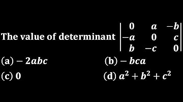 determinant of odd order skew symmetric matrix is zero linear algebra engineering jam mathematics du