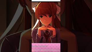 Monika renders SpaceBeagle speechless (Doki Doki Literature Club)