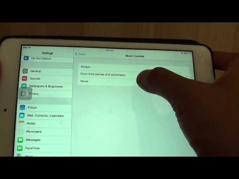 iPad Mini: How to Enable/Disable Cookies in Safari