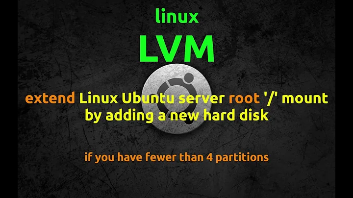 Resize your Linux root '/' mount with LVM