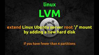 Resize your Linux root '/' mount with LVM