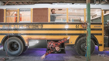 Installing Under Mount Storage Boxes On Our Skoolie The EASY Way - Some Other Random Stuff Too