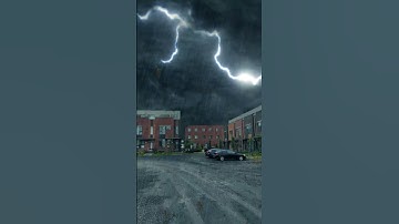 Mega tornado with lightning