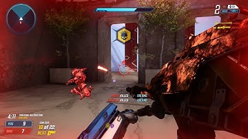 Rocket midair through a portal (Splitgate)