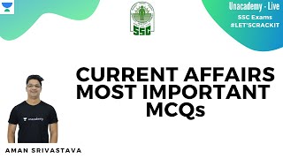 Current Affairs MCQs - Most Popular | Session - III | SSC CGL 2019 | Aman Srivastava