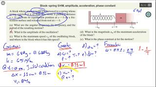 SHM Kinematics Example Problem