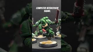 Warhammer 40k Dark Angels Primaris Intercessor squad including Sargent.