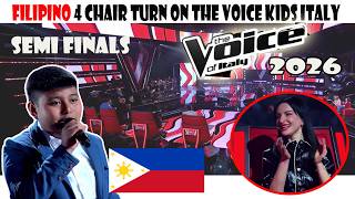 FILIPINO KID ON THE VOICE ITALY PERFORMS ON SEMI FINALS 2026! #filipino #thevoice