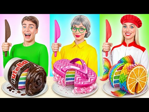 Me vs Grandma Cake vs Real Food Challenge | Tasty Kitchen Hacks by Multi DO Joy