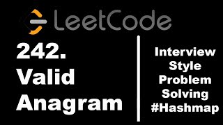 242. Valid Anagram | Hashmap based approach