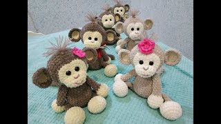 :  .-.  1. KNITTED MONKEY. Master class. Part 1