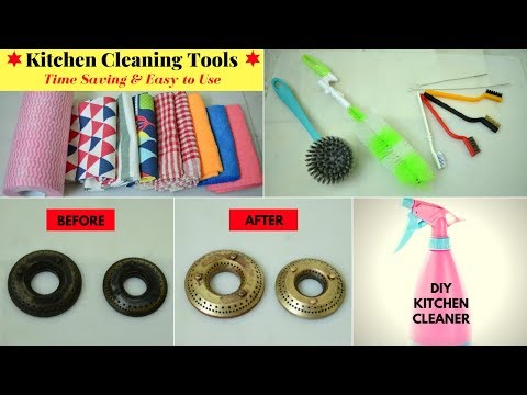 kitchen-cleaning-tools-and-their-uses-|-amazing-kitchen-cleaning-tips-/-hacks-|-urban-rasoi
