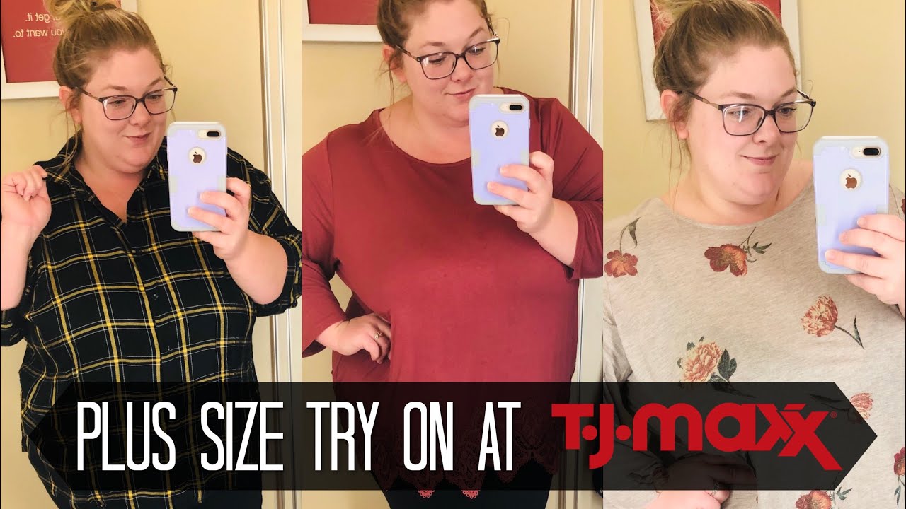Inside The Fitting Room // Plus Size Try On // TJ MAXX - YouTube