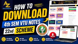 How to Download 4th Sem VTU Notes (22nd Scheme) | All Subjects PDF 📚 screenshot 1