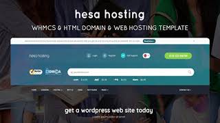 HESA - Multipurpose Web Hosting & WHMCS Template | Themeforest Website Templates and Themes screenshot 1