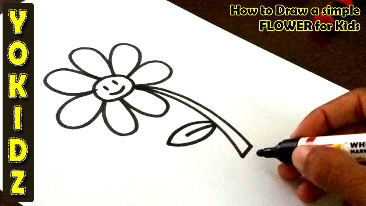 Featured image of post Draw Flowers For Kids - Instead, sketch out your flower using the lightest of your colored pencils.