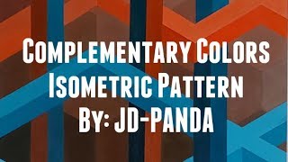 Isometric Pattern with Complementary Colors | Design 102 @ Drexel University