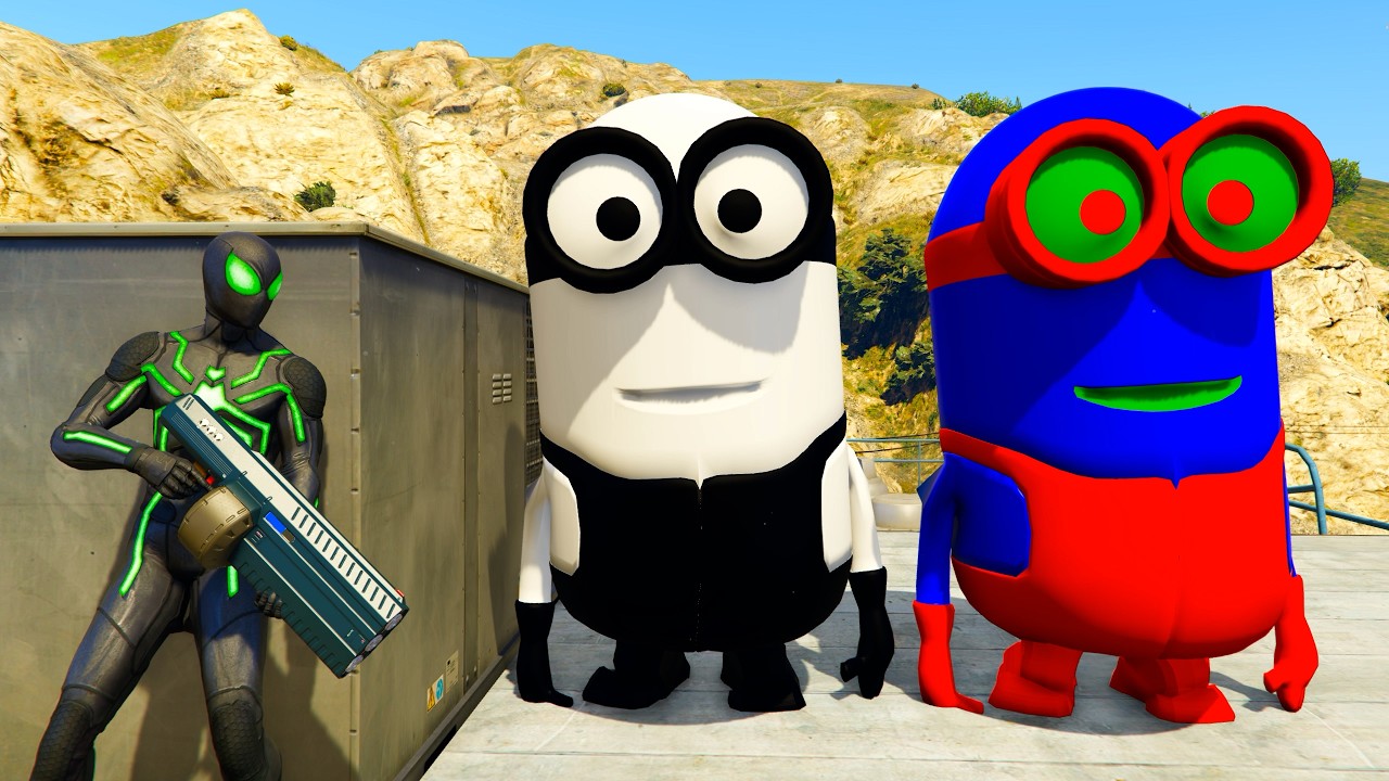 GTA 5 Funny Ragdoll Spiderman vs Blue Minion Epic Episode #33