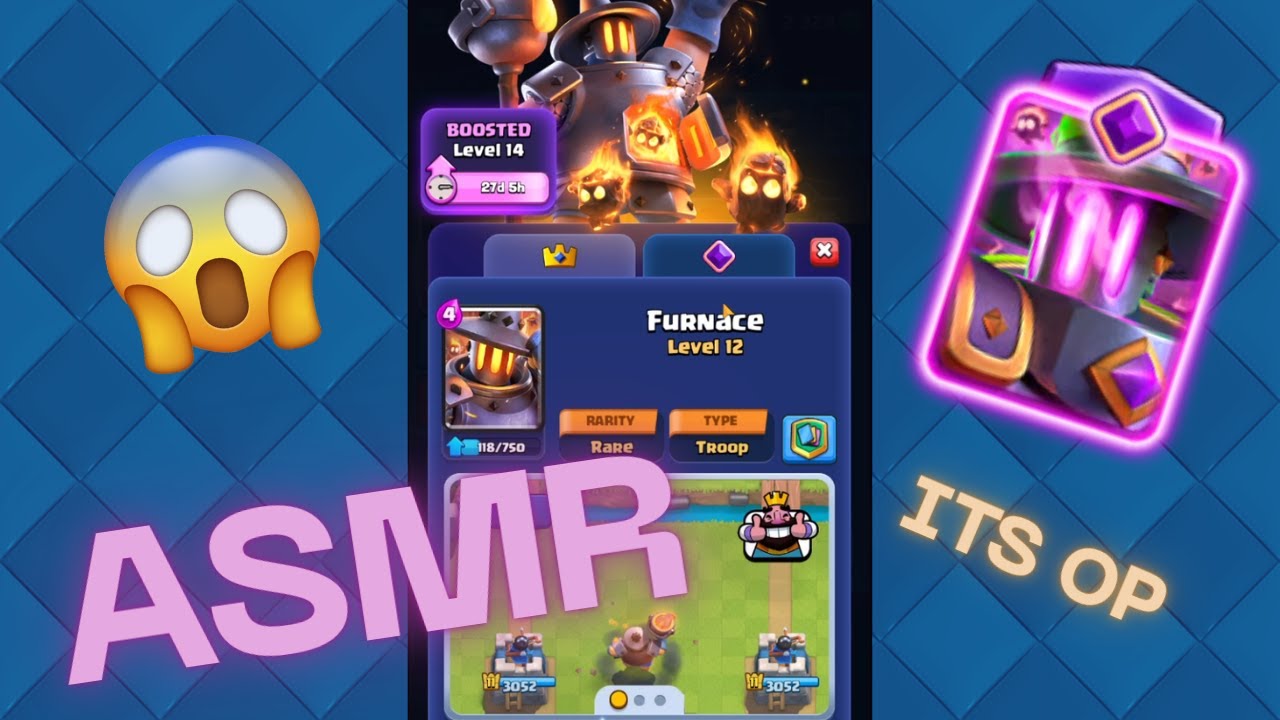 ASMR Gaming - Clash Royale NEW FURNACE Rework and EVO 🔥 (RT10K Ep. 2 ...
