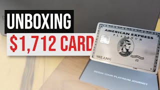 Unboxing $1,712 Amex Platinum Charge Card! (ASMR)