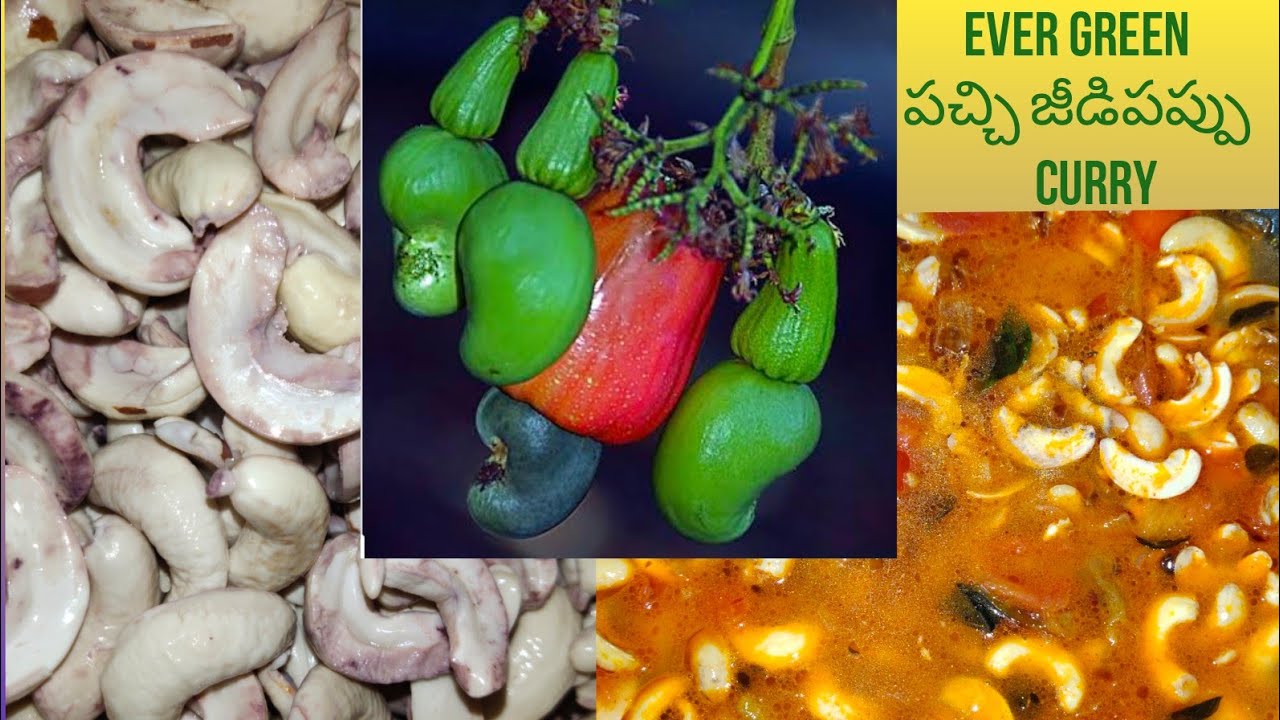 Raw cashew nut curry in telugu/పచ్చి జీడిపప్పుతో కూర YouTube