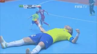 Match 39: Brazil v Iran - FIFA Futsal World Cup 2016(Watch Round of 16 highlights of the amazing upset involving Brazilian and Iranian futsal teams from the Futsal World Cup in Colombia. MORE COLOMBIA 2016 ..., 2016-09-22T01:40:08.000Z)