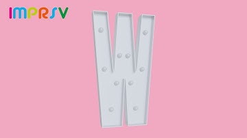 4FT Light Up Letter W User Guide (Round Font)