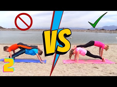 Meninas CONTRA Meninos no Desafio de Yoga ⚡️ Diversão parte 2 | Ninja Kidz TV