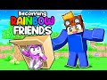 Becoming Roblox RAINBOW FRIENDS in Minecraft!