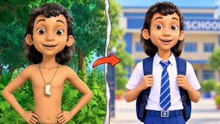 Mowgli All Characters School Life Version 🎒🏫 | AI Transformation
