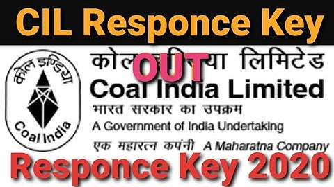 CIL Answer key OUT | Coal India Limited Released Responce key | CIL2020