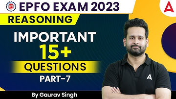 UPSC EPFO Exam 2023 | Important Seating Arrangement & Puzzles Part #7 | Reasoning By Gaurav Singh